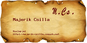 Majerik Csilla névjegykártya