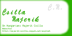 csilla majerik business card